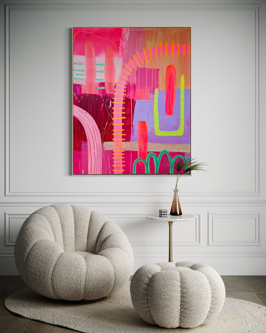 Emma Sharkey original Abstract Artwork - C'Mon Keep Going