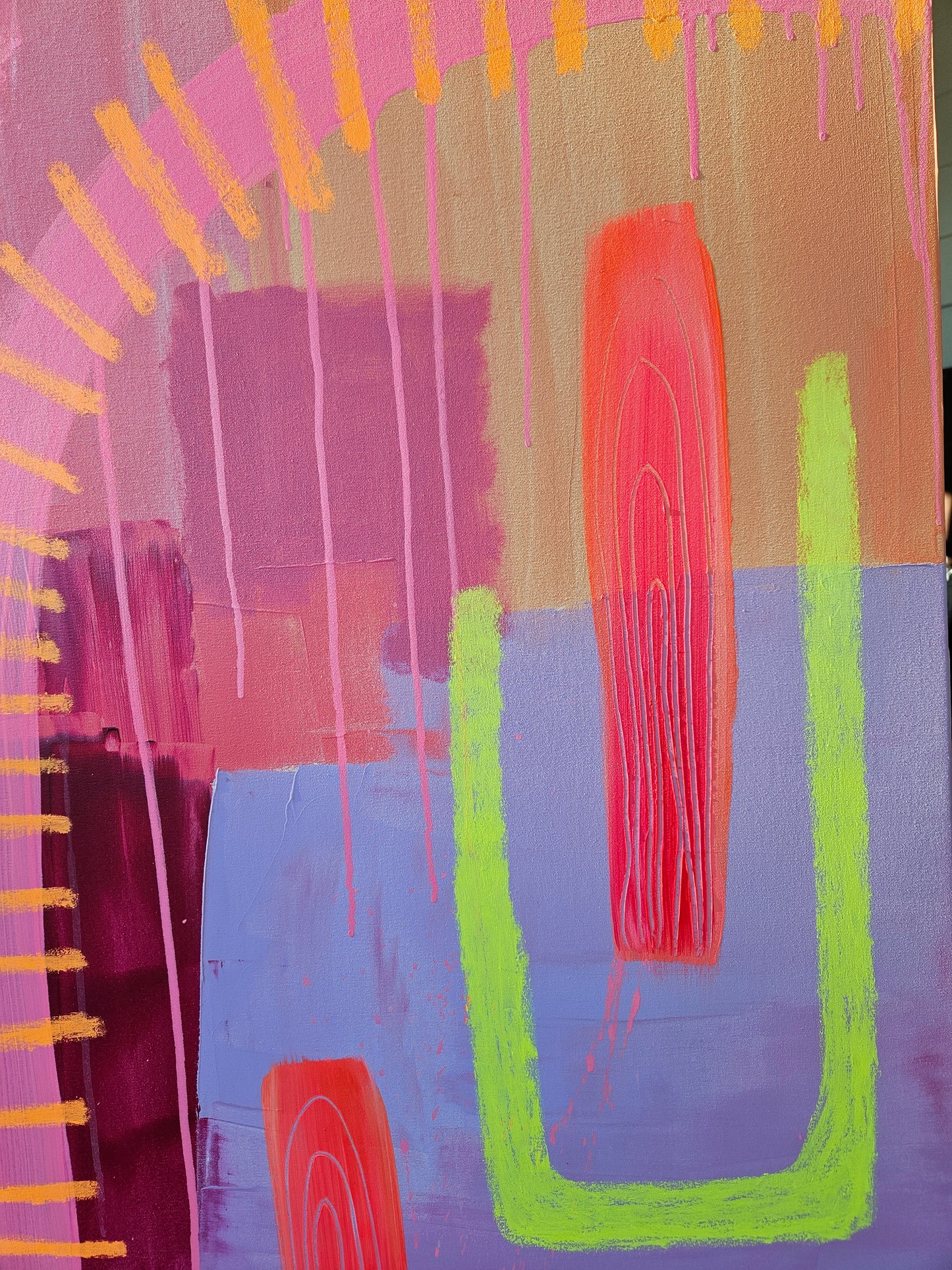 Emma Sharkey original Abstract Artwork - C'Mon Keep Going