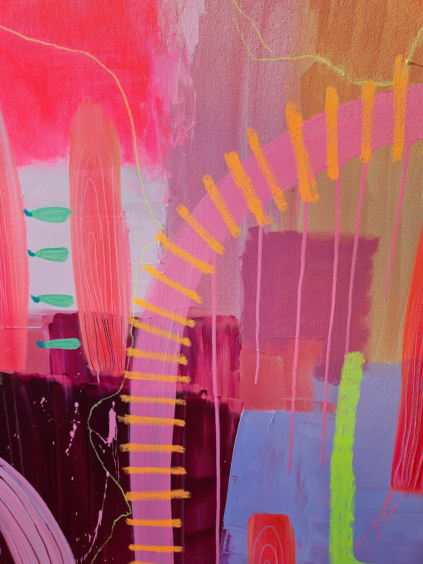 Emma Sharkey original Abstract Artwork - C'Mon Keep Going