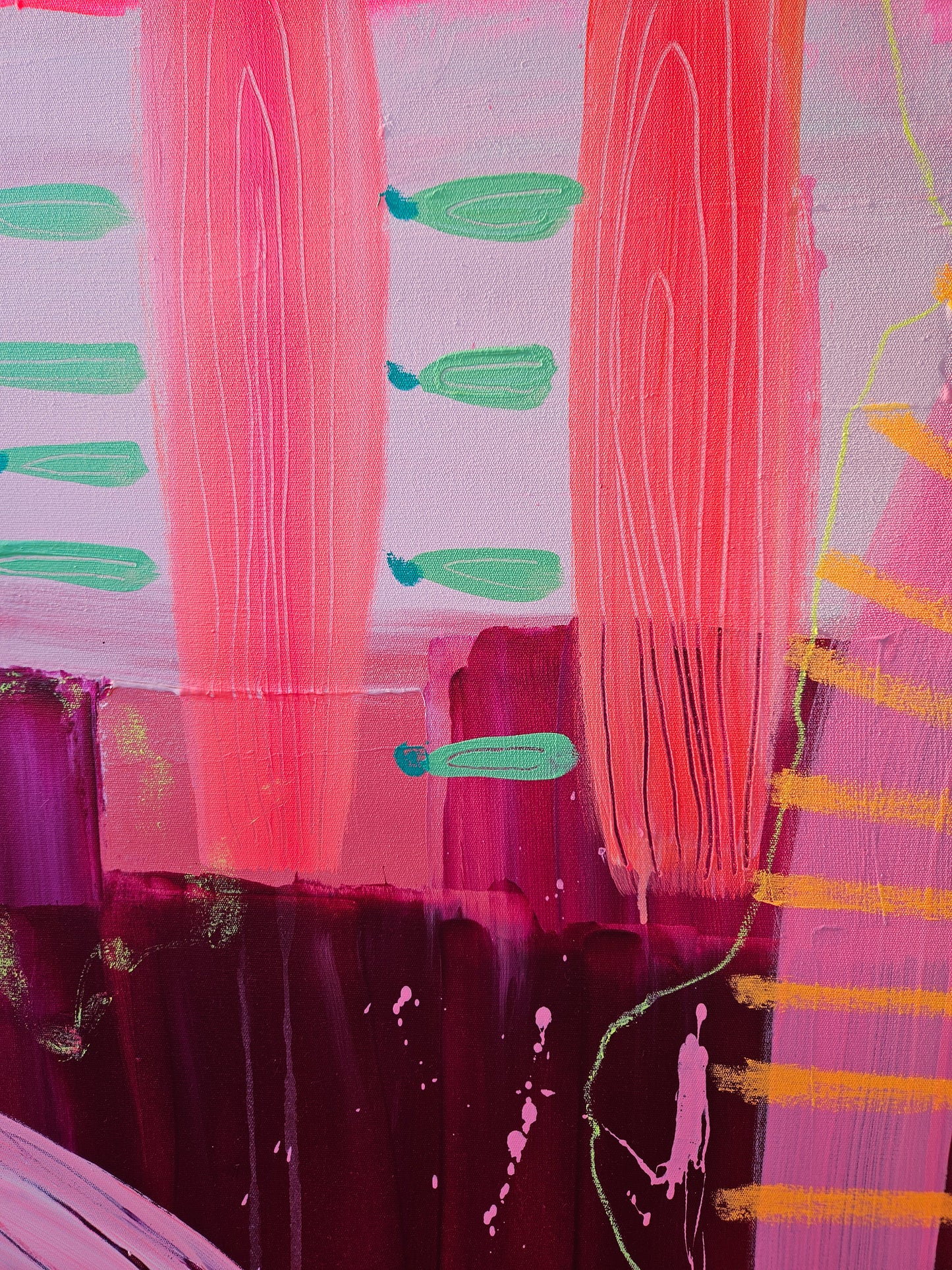 Emma Sharkey original Abstract Artwork - C'Mon Keep Going
